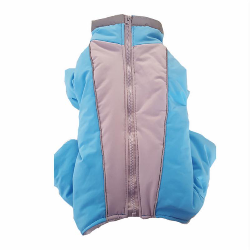 Praktische Jacke, dicker Overall, Hundemantel, Schneeanzug, Haustier-Welpen-Hundekleidung, Kapuzenpullover, Fleece, Winter, reflektierend, warm
