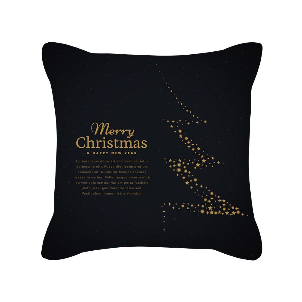 New Nordic Christmas Golden Sofa Pillow Cover Bedside Cushion Cover