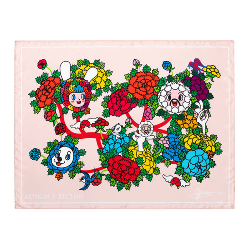 

RECLOW [Reclow X Artnom] RECLOW BOUQUET Silk Scarf BEIGE FREE