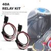 L10A Dual Electric Fan Relay Kit Radiator Electric Cooling Fan Thermostat Kit 40 AMP Waterproof Relay Kit