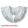 French Design Double Layer Detachable Collar for Women Girl Elegant Ruffle Lace Collar Neckpiece For Clothes Enhancement