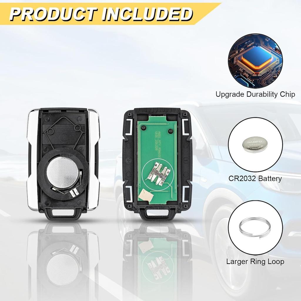 Key Fob Replacement for 2014-2020 Chevrolet Suburban Tahoe & GMC Yukon/Yukon XL Car Keyless Entry Remote Control, M3N-32337100, 6 Buttons