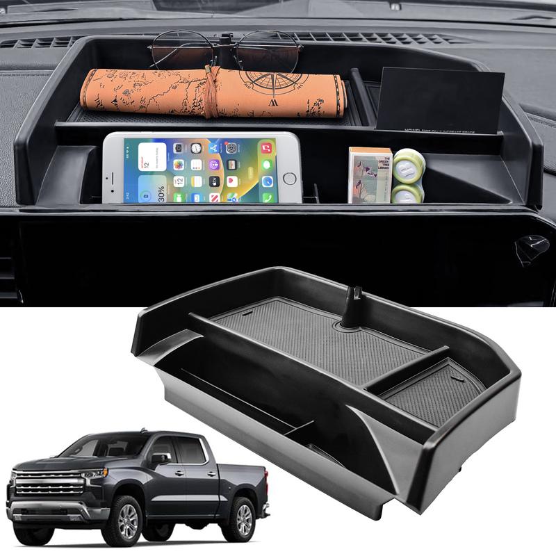 Center Console Dashboard Tray Organizer for  For 2025 2024  Chevrolet Silverado 1500 & GMC Sierra 1500 Behind Screen Car Box