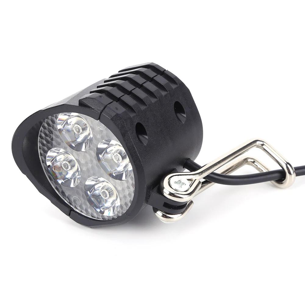 48V Tromba Luci E-Bike Alta Potenza Bicicletta Elettrica Scooter Faro LED Lampada Anteriore Impermeabile Accessori per Ciclismo Outdoor