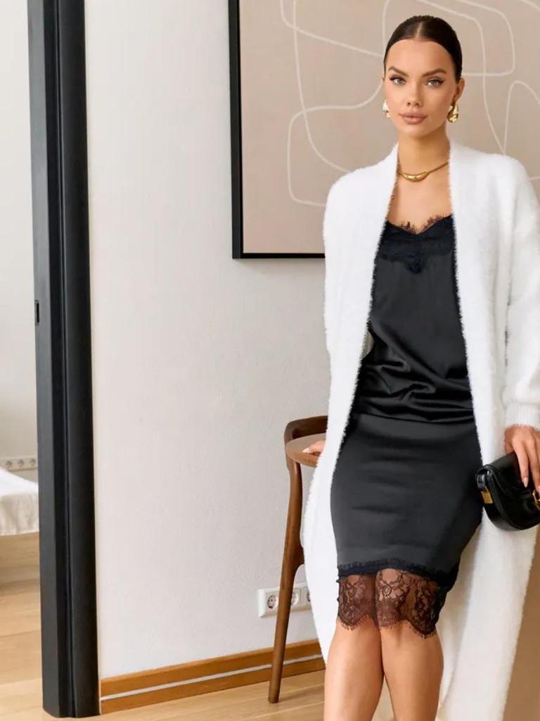 Women's White Long Faux Mink Fur Cardigan Sweater - Soft, Fluffy, and Thick for Autumn and Winter