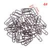 50Pcs High Tensile Stainless Steel Fishing Lure Snap Swivels Interlock Pins for Ice Fishing Outdoor Angling Gear