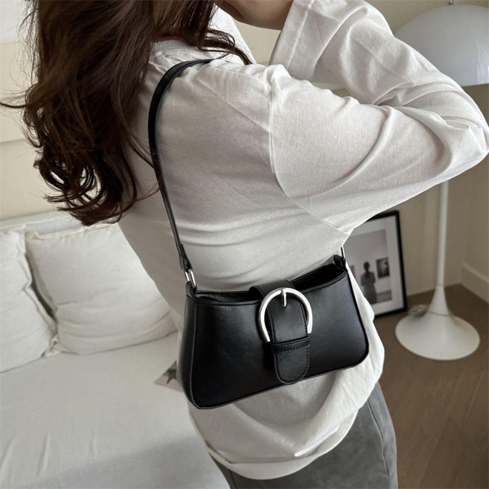 

Серебряная ретро-сумка через подмышку из искусственной кожи, модная сумка для девочек/женщин чёрный