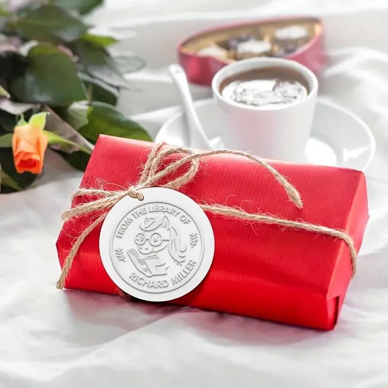 Customized Embossed Stamp Personalized Custom Book Embosser Seal Wedding Invitation Logo Customization Embossing Paper Stamps