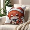 Genshin Impact Christmas a Game cushion cover Pillow Cover Decoration Room Home Sofa living Office Car Nordic Simplicity