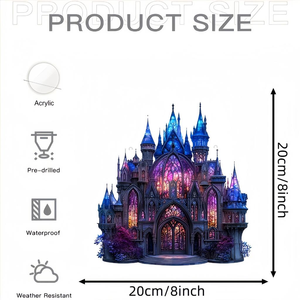 1 Stück Schlossdekoration 2D Acryl Home Hängender Traumfänger Anhänger Farbe Seltsamer Dekorativer Anhänger