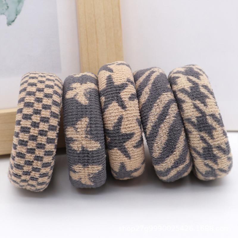 5 Pcs Simple Scrunchies Women Girls Elastic Hair Rubber Bands Accessories Tie Hair Ring Rope Headdress Headwear Ponytail Holder