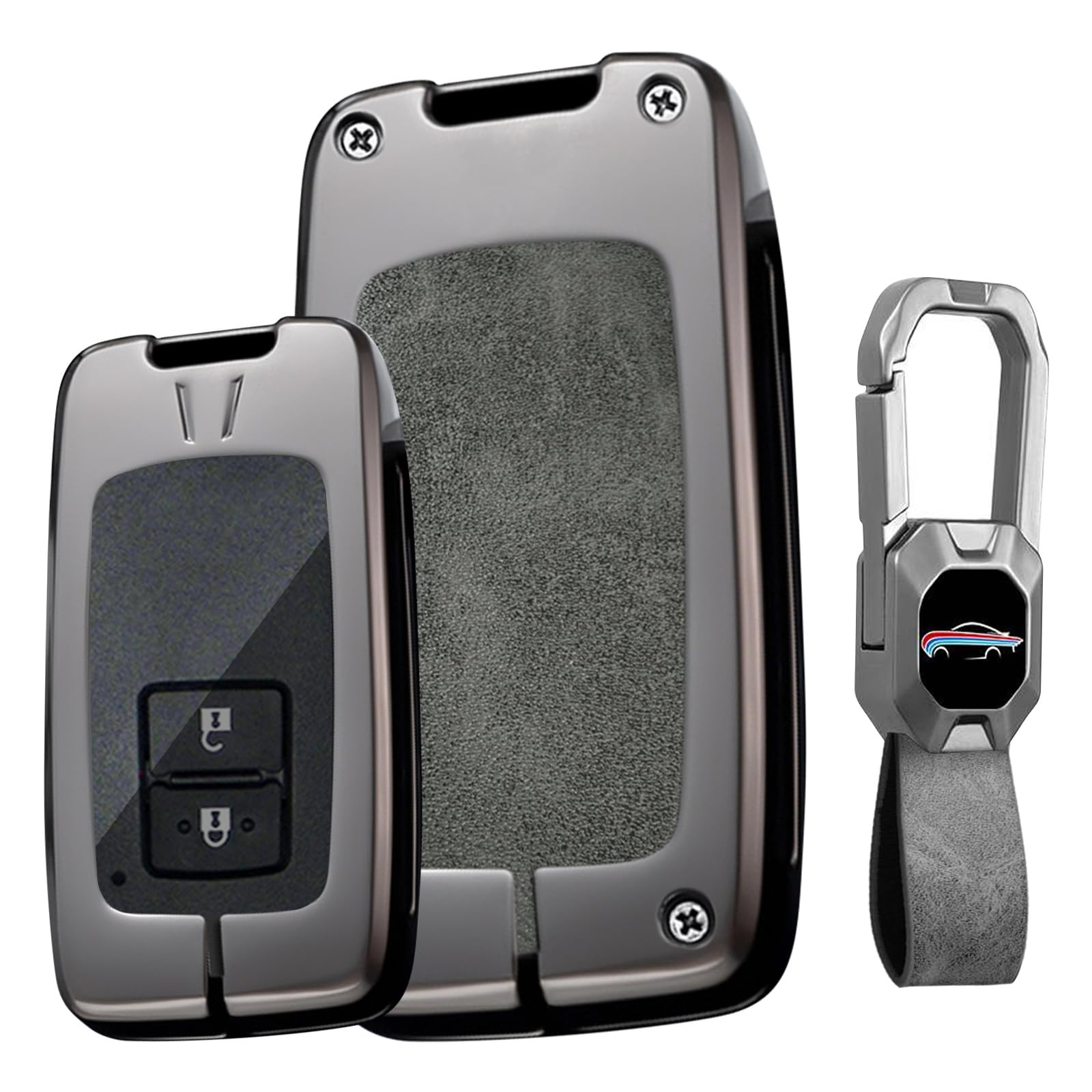 

KUNIO Toyota Dedicated Key Case, Smart Key Holder, Leather, Zinc Alloy, For Relay Attack серый