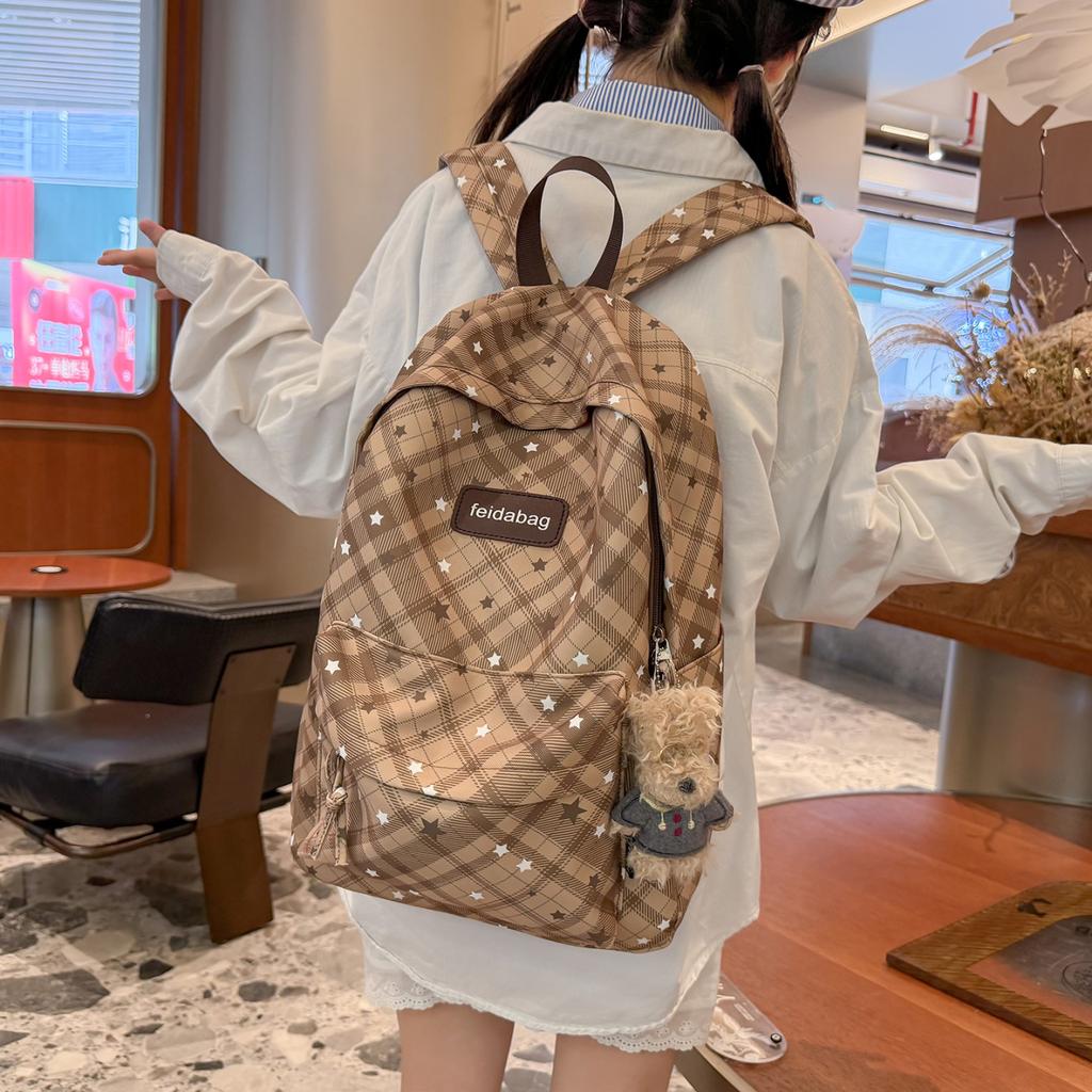 Schulrucksack große Kapazität College-Rucksack Koreanische Version Mittelschule Oberschule Schüler Schulrucksack weiblich Nische schlicht Mode vielseitig Reise