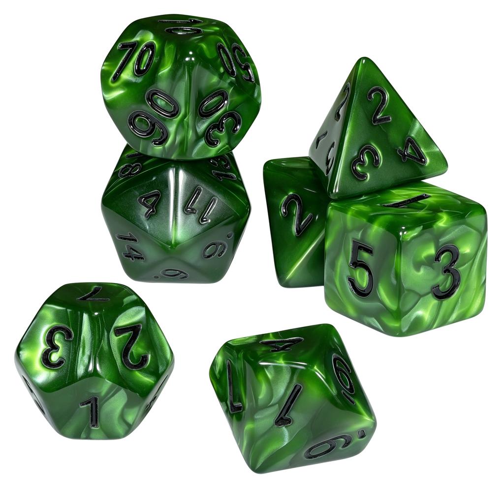 7pcs DND Dice Set Marble Effect Polyhedral Dice D4-D20 for Role Playing Game DND Board Game