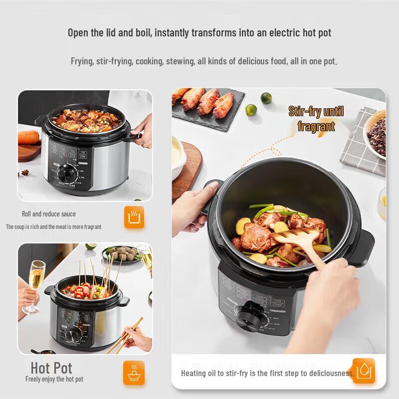 Midea 5L Electric Pressure Cooker CN plug (adapter included)