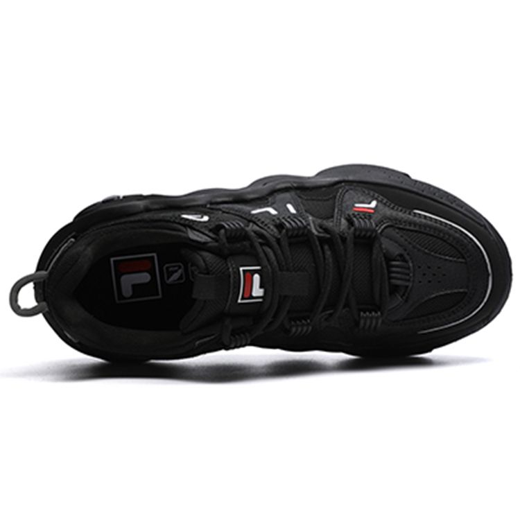 Fila Panini Fashionable Versatile Comfortable Simple Low-Top Retro Basketball Shoes Women Sneaker Black F12W141223FBK