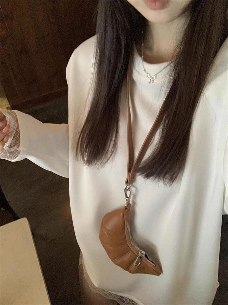 Women's Plus Size Lace Patchwork Long Sleeve Fleece Top for Spring, Autumn, Winter