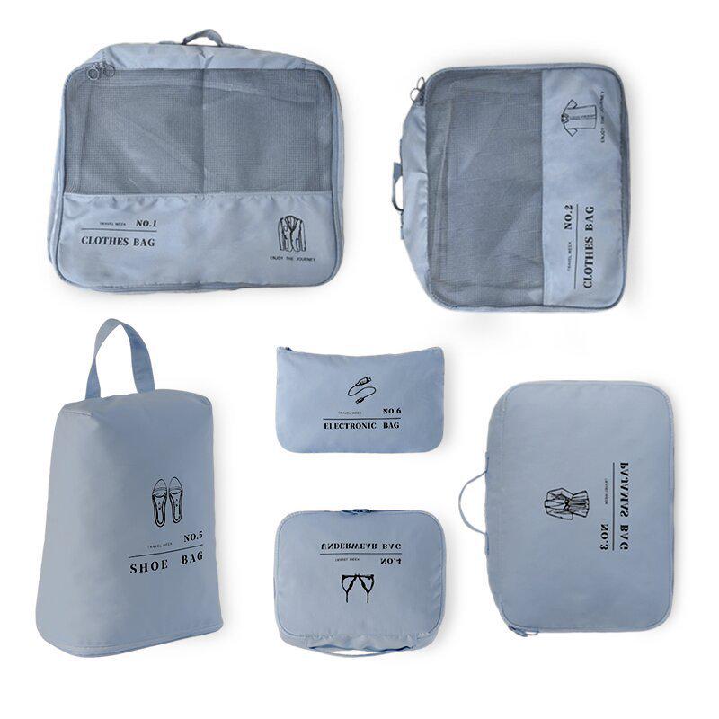 

Travel Storage Six-Piece Set: Suitcase Clothes and Underwear Organizer Bags for Business Trips 6-piece Set