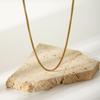 18k Gold and Stainless Steel Mesh Choker - European & American Style, Simple, Non-Fading