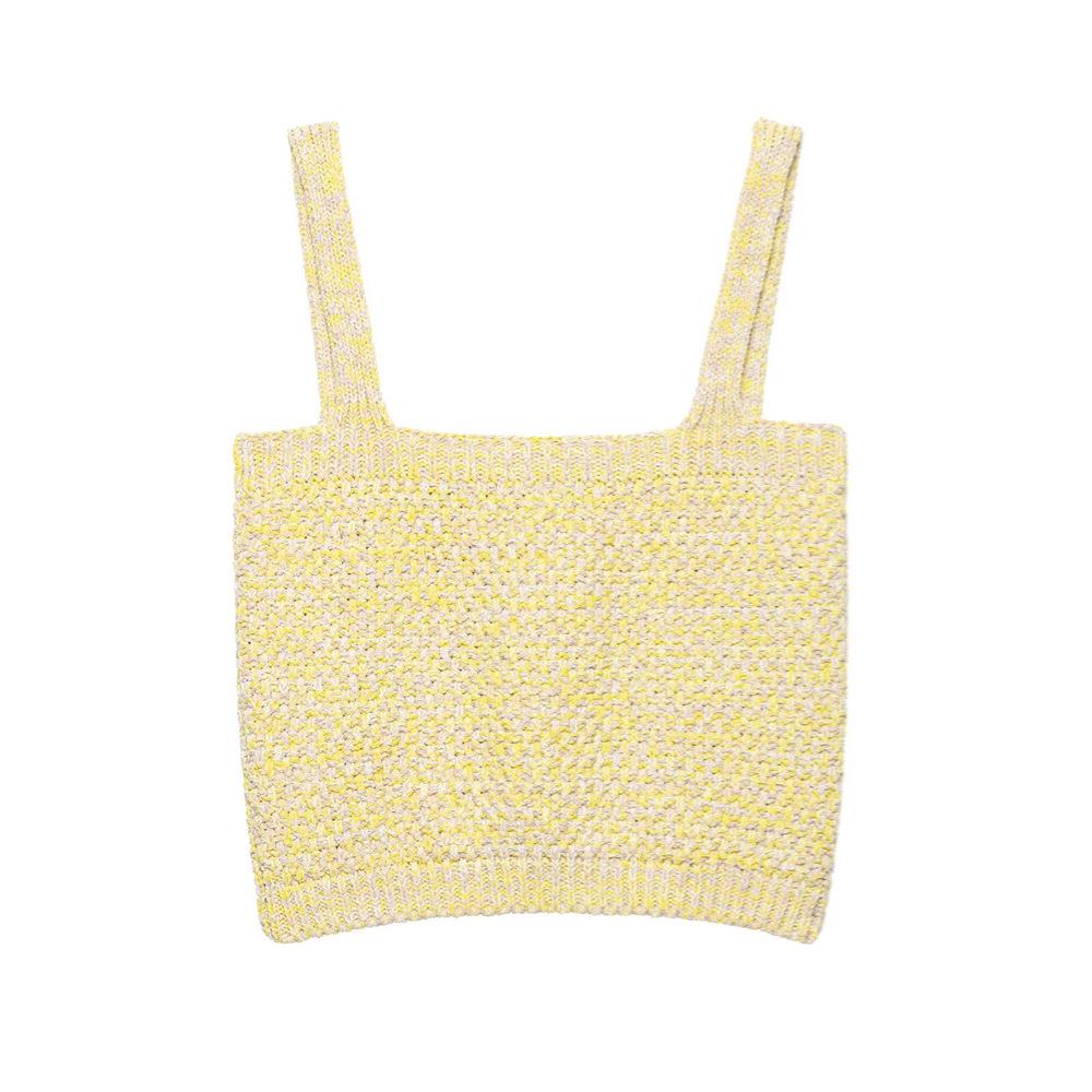 

Женский приталенный жилет в стиле колор-блок весна/лето 2025 S жёлтый