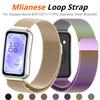Mailänder Schlaufenschließe Armband für Huawei Band 11/11Pro Smartwatch Magnetisches Armband Metall Edelstahl Armband Huawei Band 8/9/10 Armband