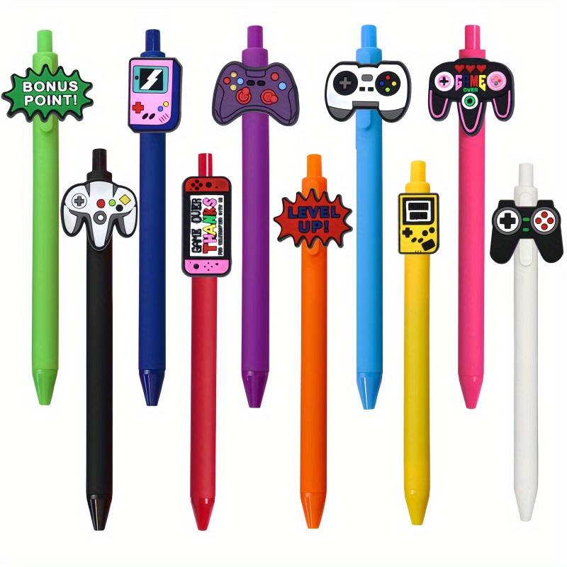 6/12 pcs Vibrant Game-Themed Gel Pens,Retractable Ballpoint Pens Designed Specifically for Gamers, Suitable for Parties, Office Supplies