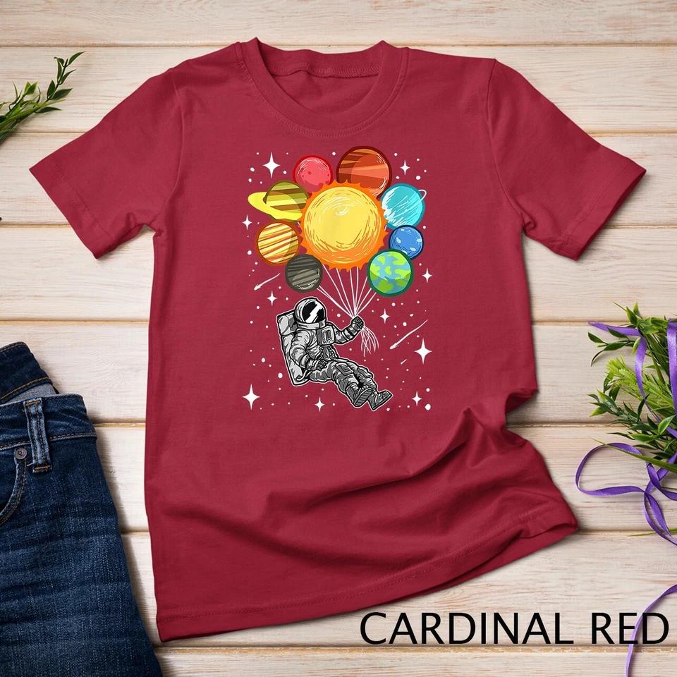 Astronaut Space Spaceman Moon Mars Balloons Planets T-Shirt Unisex T-shirt 3 M