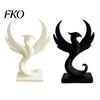 3D Printed Phoenix Decor Figurine Modern Minimalist Abstract Statue Desktop Sculpture Decoration for Home Office Living Room Whtie
