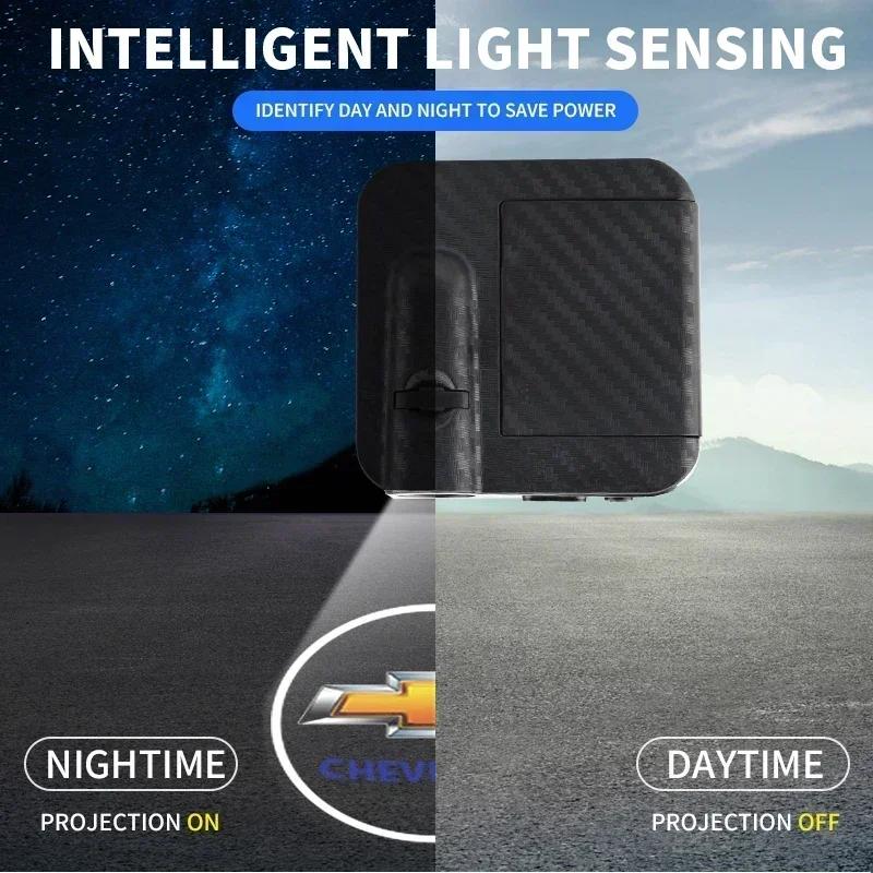 1/2Pcs LED Car Door logo Projector Lamps Welcome Light for Chevrolet Silverado Impala Malibu Equinox Cruze Camaro Blazer Aveo