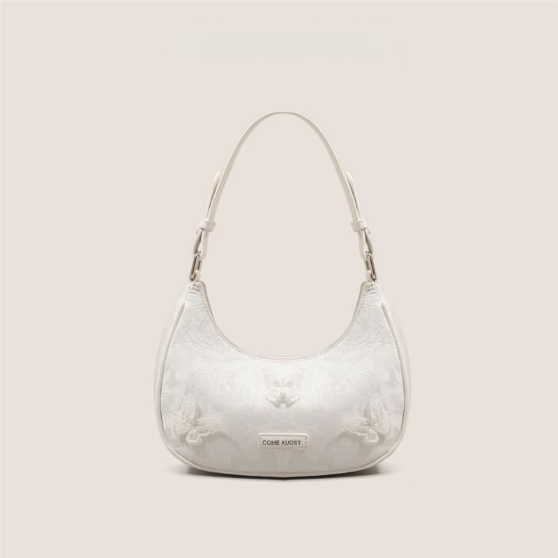 Harajuku Sweet Butterfly Appliqué Crescent Handbag Women Luxe Design Shoulder Bag Ladies Daily Portable Underarm Purse Y2K 2025
