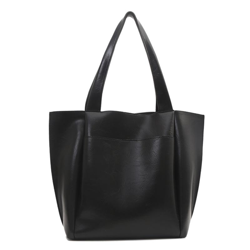 Large Capacity Soft Leather Bag Women's Summer New Commuter Shoulder Bag Fashionable Portable Tote Bag