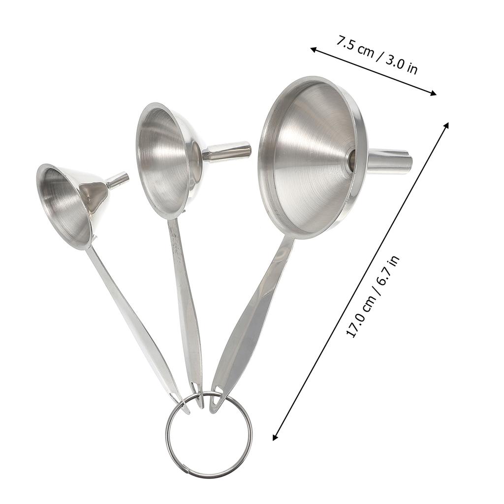 3 Stück Trichter Spender Sieb Ausgießen Wasser Öl Flüssigkeit Transfer Fülltrichter Filter