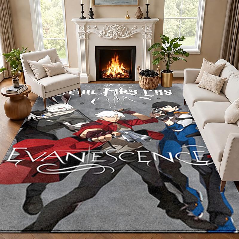 Devil May Cry Carpet Door Mat for Living Room or Bedroom Protective Mat Under Chair Office Decoration Christmas Gift Birthday Present