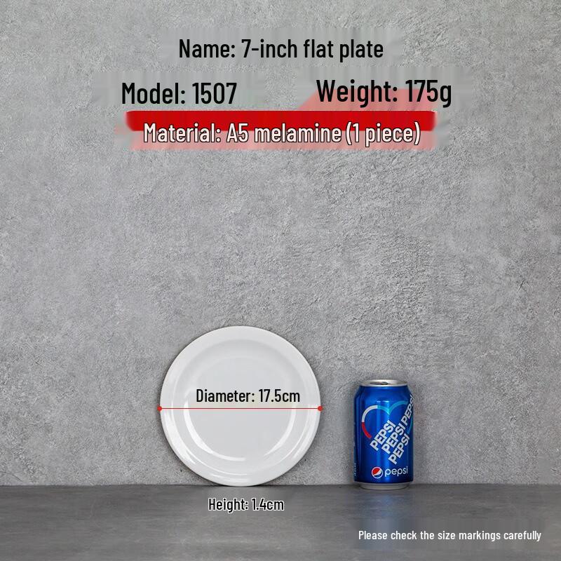 JINMEILI Melamine Rectangular Dinner Plates, White (10-Pack)