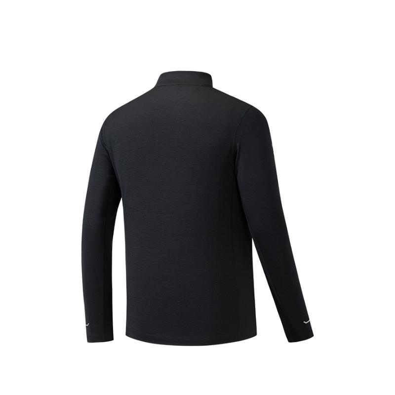 Anta Champion Outdoor Series Simple Lightweight Soft Moisture-Wicking Comfortable Long Sleeve Knit Shirt Men Tops 152540412-1
