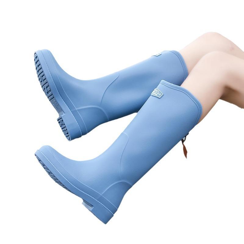 Fashion rain shoes women's medium and high water shoes student rain boots women's waterproof outdoor rain boots shoes