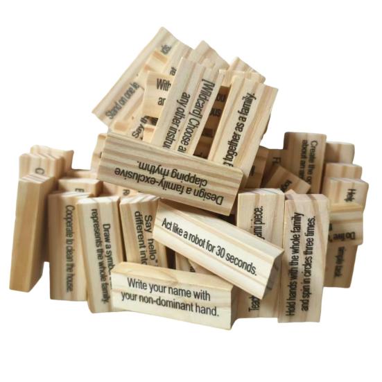 

48 шт. Деревянные строительные блоки Игра на укладку для детей Мальчиков Девочек Сложные строительные блоки Игра на укладку и балансировку Веселая семейная настольная игра B