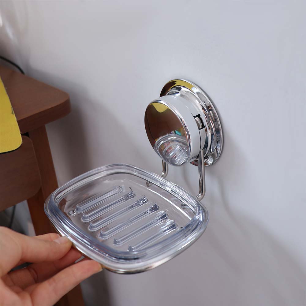 Wall Mounted Soap Sponge Holder Suction Cup Soap Rack Reusable Soap Tray Kitchen Sink