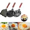 For Mini Egg Mold Pan 5 Nonstick Shapes Heart Star Flower Smile Shell Breakfast Cooking Tool Steel Kitchen Accessory