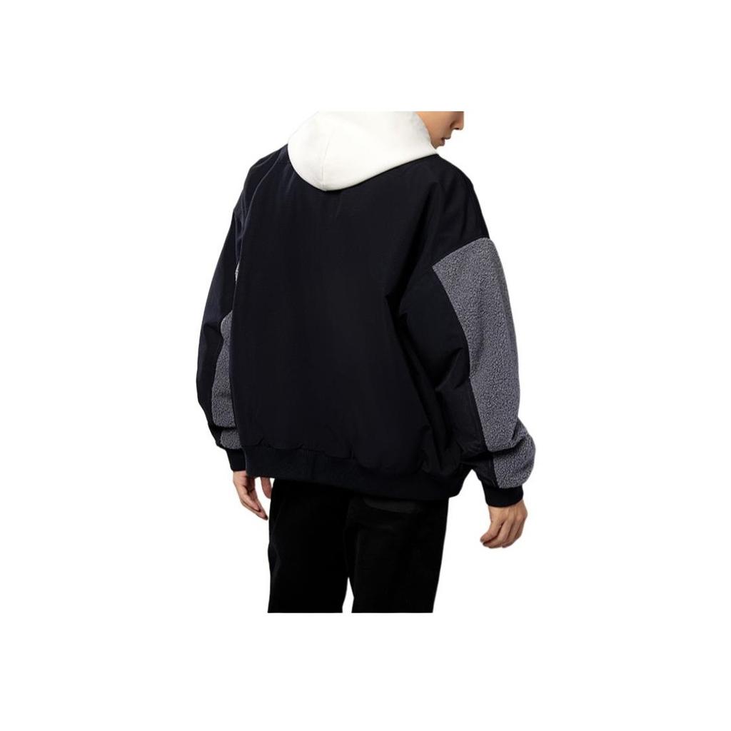 Li Ning CF Series Minimalist Brand Letter Print Drawstring Hem College Style Warm Casual Puffer Jacket Unisex Jacket AJMS157-1