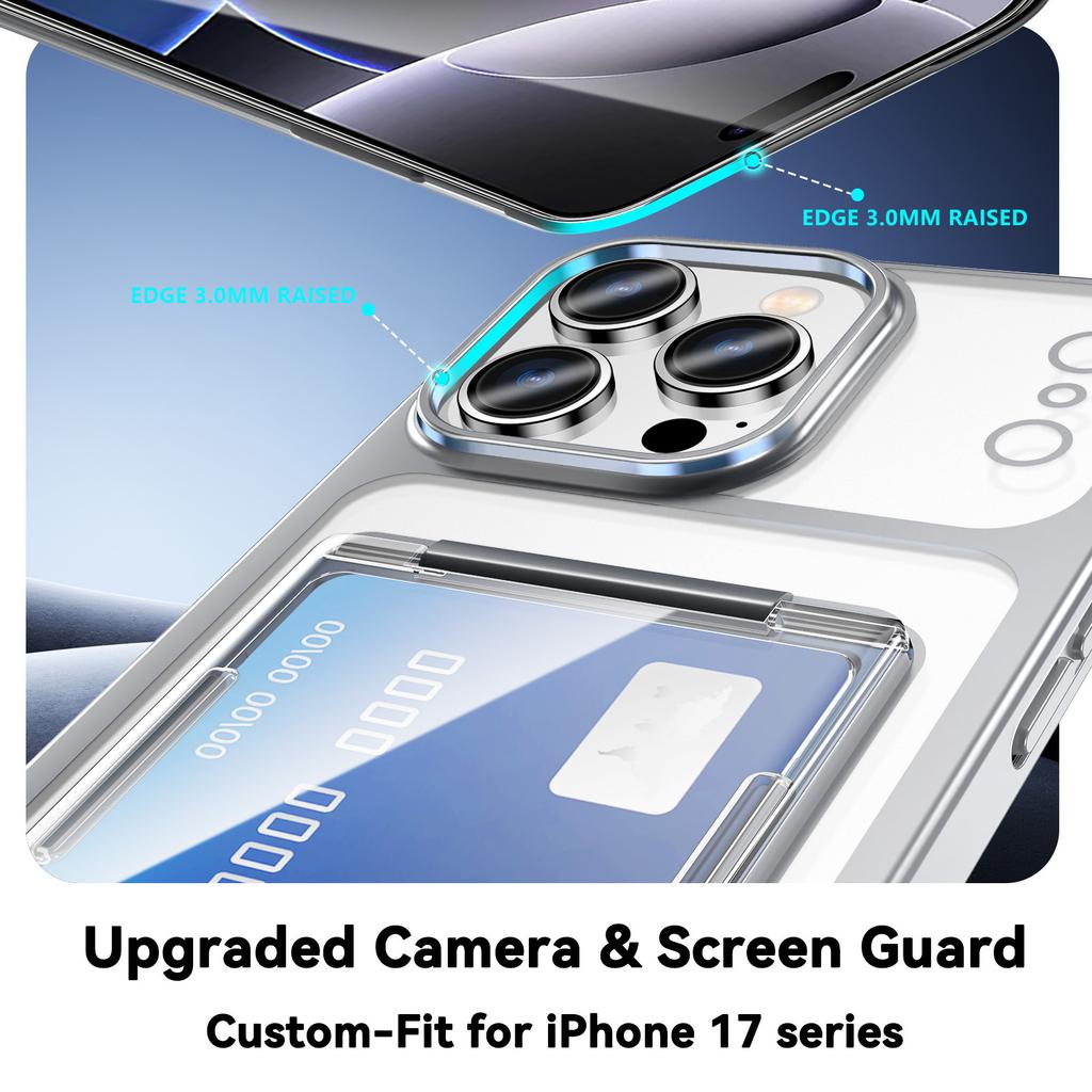 For IP16PROMAX Card Holder Holder Mobile Phone Case IP15PROMAX Instantly Changes To 17 Electroplated All-inclusive PC Protective Case