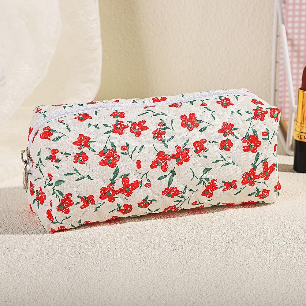 

Korean Floral Pencil Bag Aesthetic Stationery Storage Bag Puffy Quilted Pen Bag Student Supplies Style 3