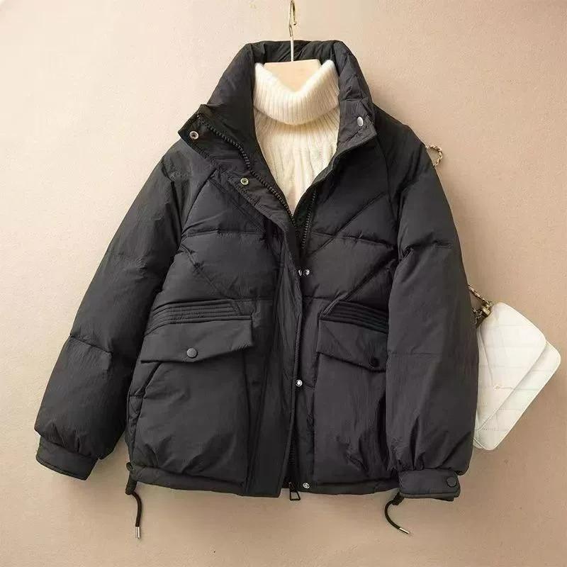 Cotton-padded Jacket Women's Short Anti-season All-match Down Cotton-padded Jacket Korean Version of The Loose Stand-up Collar Thickened Jacket