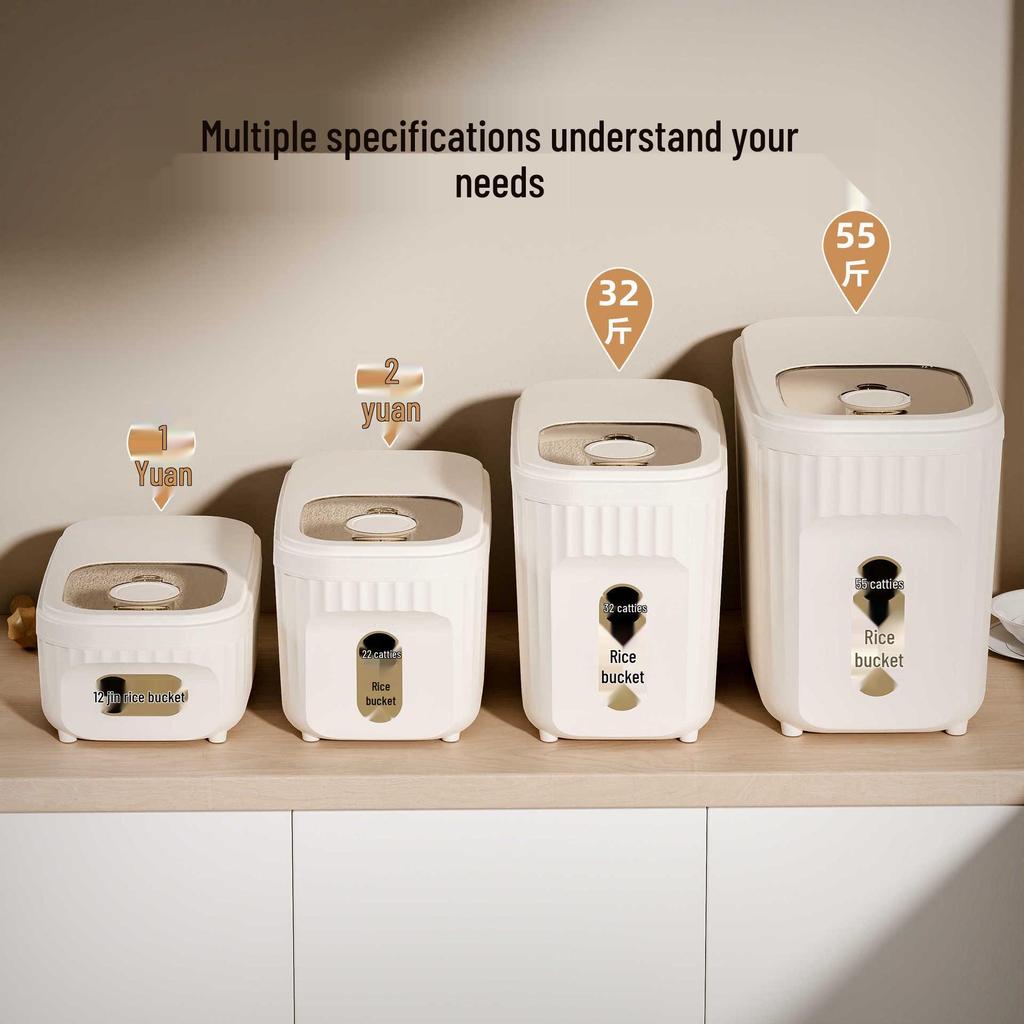 Large Capacity, Airtight Rice and Grain Storage Container - Food Grade, Insect & Moisture-Proof
