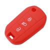 Jingyuqin Custodia in Silicone per Chiave Auto con Telecomando a 3 Pulsanti Fob per Peugeot 3008 208 308 508 408 2008 Protezione Gomma Styling