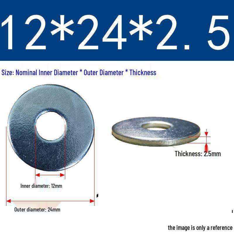 Galvanized Flat Metal Washer Spacer M3-M60