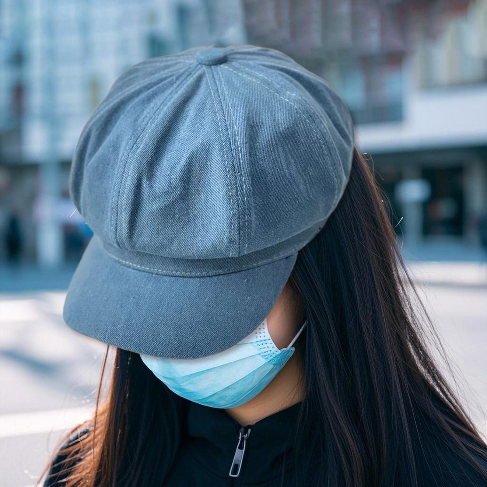 

Women Newsboy Cap Casual for Trip Hiking Date Traveling темно-синього кольору