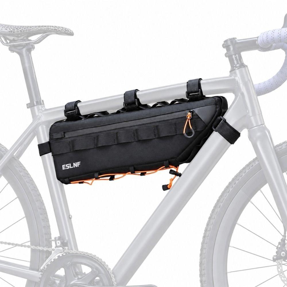 Polyester Bike Frame Bag 2.6L Bike Triangle Bag Durable Bike Storage Bag  Road Biking