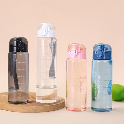 780ml Sports Water Bottle with Scale Leakproof Fitness Water Container Portable Drinking Bottle for Gym Office Travel