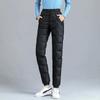 Women Casual Cotton Pantalones  Warm Winter Jogger Pants Windproof Elastic High Waist Sweatpants Snow Wear Capris